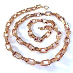 Vintage Accessocraft NYC Chunky Gold Link Chain Necklace